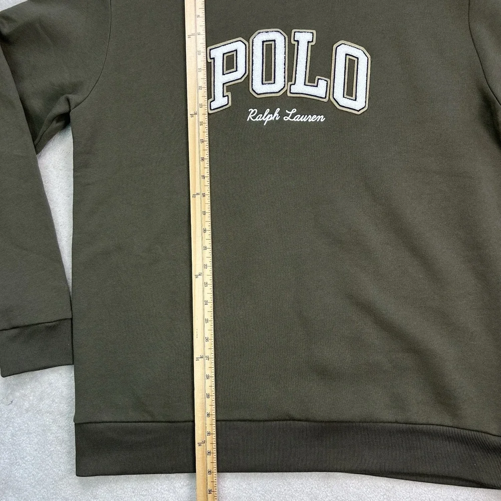 Polo Ralph Lauren Sweatshirt Men's XLT Fleece Chenille Logo Embroidered Crewneck